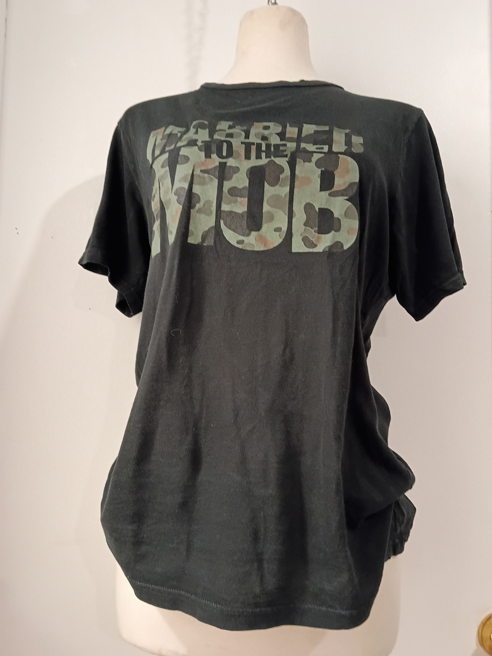 Black Graphic Camouflage 'Mob' Tee - Men